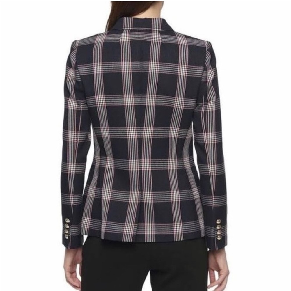 Tommy Hilfiger Tartan/Plaid Navy Blazer - Picture 2 of 9